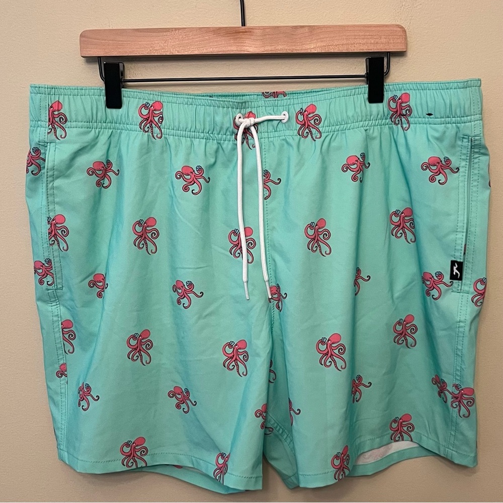 Hollister 4-Way Stretch Swim Trunks Octopus Print Men’s Size XXL Summer Vacation